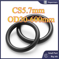 CS5.7mm OD30-600mm Gasket Getah Black O-Ring Car Air Cond Washer Set Rubber Grommet Nitrile Rubber G
