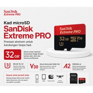 SanDisk Extreme PRO Kad Micro SD 32GB U3 V30 A2 UHS-I Drone & 4K UHD