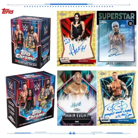 Chrome WWE Trading Cards Mega Box Genuine Collectible Mystery Box Hobby Gifts for Boys Girls Kids Bi