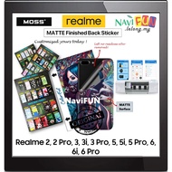[FANCY BACK STICKER FILM] [Realme 2, 2 Pro, 3, 3i, 3 Pro, 5, 5i, 5 Pro, 6, 6i, 6 Pro] MOSS (Ori) Exp