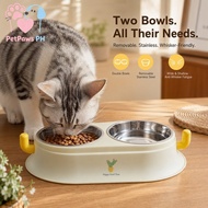 Pet Bowl Cactus Design Stainless Steel Cat Food Bowl Dog Water Bowl Anti Slip Wide Mouth Easy Clean