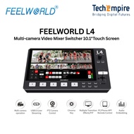 FEELWORLD L4 Multi-camera Video Mixer Switcher 10.1"Touch Screen USB3.0 Fast Streaming