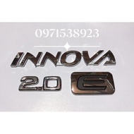 0logo chữ nổi TOYOTA INNOVA 2.0 G E dán đuôi xe