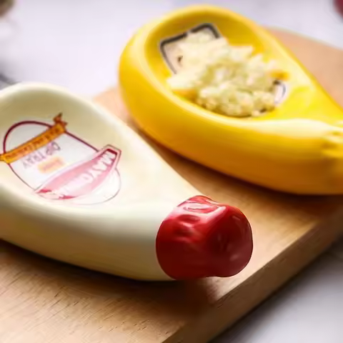 Cute Sauce Dipping Bowls Creative Ketchup Mustard Mayonnaise Wasabi Dipping Dishes Mini Sauce Plates