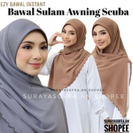 [Sulam Penuh] Bidang 45 Tudung Bawal Sulam Chiffon Awning Scuba/ Bawal Instant Chiffon Awning Scuba 