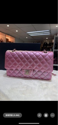 Chanel 香奈兒 珠光粉紅CF 25 荔枝牛皮 