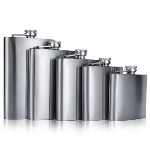 Stainless Steel Hip Flask Portable Wedding Party Liquor Flask Leakproof Drinking Bottle Alcohol Wine