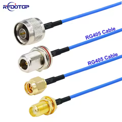 1Pcs RG-405 N to SMA Connector SMA Male/Female to N Male/Female 50Ohm Blue RG405 Coaxial Pigtail Cab