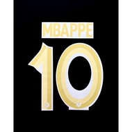 NNS France 2022 Home = MBAPPE (10). Original Nameset for Jersey.