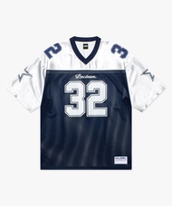 เสื้อยืดแขนสั้นคอวี American Football LMC FOOTBALL ทรงหลวม 32 ชุดฟุตบอล สวมใส่สบาย ผ้าฝ้ายผสมโพลีเอส