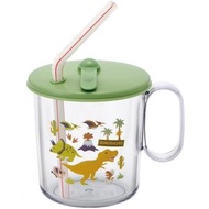 Skater - 日本製 Skater 250ml 卡通有蓋抗菌吸管水杯-恐龍 平行進口