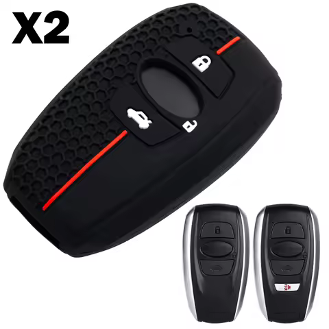 2x Silicone Car Key Fob Cover Case Holder Keychain For Subaru Forester Impreza Crosstrek Outback XV