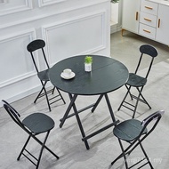 Eat Portable Outdoor Round Table Household Folding Table Balcony Small Rental House Dining Table Sma