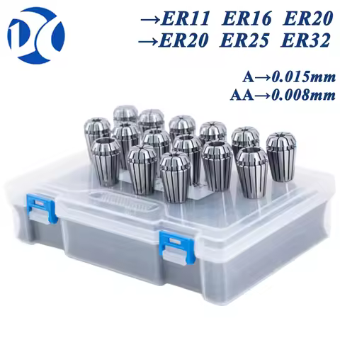 ER Collet Set ER11 ER16 ER20 ER25 ER32 ER40 High Precision 0.008mm Tools Holder Clamping ER Spring C
