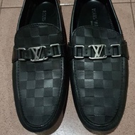 Slip On Pria Sepatu Lv Original Black Damier Terlaris