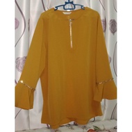 plussize yellow blouse