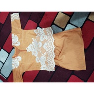 Baju kurung lace kanak-kanak perempuan preloved saiz 1-2 tahun