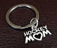 Hockey Mom Keychain Custom KeychainHockey Pendant Hockey Charm Hockey Jewelry Field Hockey Keyc