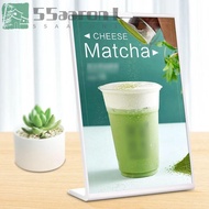 AARON1 Acrylic Sign Holders, L-Shaped Anti Drop Menu Display Stand, Art Display Frame T-Shaped Plast