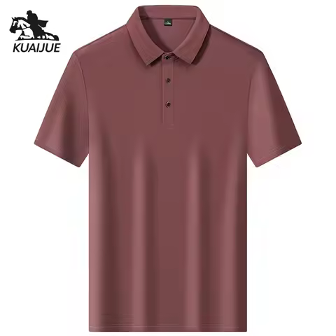 Polo Shirt Men M-7XL 8XL 9XL Summer New High Quality Mens Short-Sleeved Polo Shirt Ice Silk Men's Bu