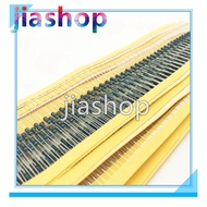 100Pcs 1/4w Metal Film Resistor 1% 10 ohm - 2.2M Ohm 1R 10R 100R 220R 1K 10K 100K Resistance