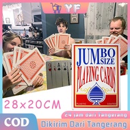 Jumbo Poker Cards 54 Sheets 28x20CM Large Poker Cards Jumbo Playing Cards 9 times Wedding Game Poker