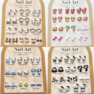Mixed hellokitty Manicure Accessories Cute Diamond Jewelry Hello Kitty kt Cat Bow Wearing Nail Small