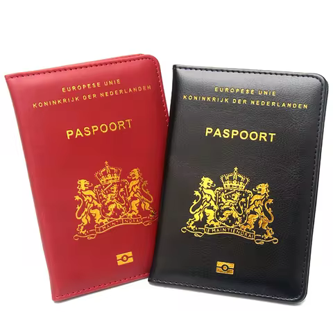The Netherlands Passport Cover Pu Leather Protection Passport Wallets Travel Document Holder for Hol