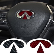 Car Steering Wheel Carbon Fiber Emblem Sticker For Infiniti FX35 Q30 Q50 Q70 QX70 G37 QX60 G35 Q60 Q