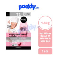 Hạt Mister Donut Mix Thịt Sấy Cho Mèo Mọi Lứa Tuổi 1.8kg