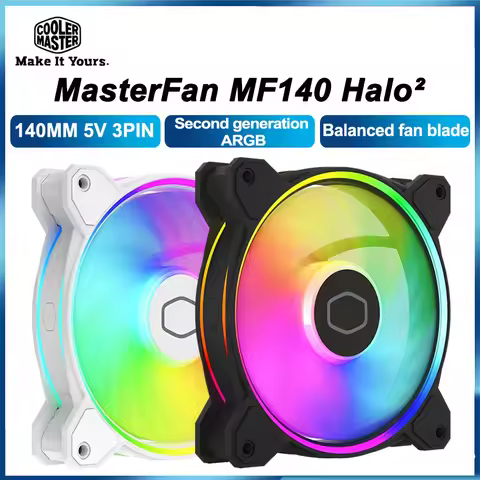 Cooler Master MF140 HALO II 14cm Case Cooling Fan Second Generation 5V/3PIN ARGB Quiet Fan CPU Coole