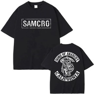 Sons of Anarchy SAMCRO Print Oversized T-Shirt - Summer Cotton