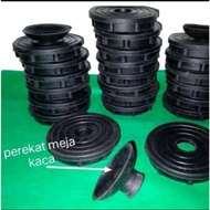 5 Cm Glass Table Stand Rubber Feet and 7Cm Size 1 Set Top Bottom