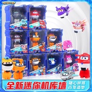 Mainan Robot Mini Super Wings yang Boleh Berubah Bentuk: Jett, Dizzy, Donnie, Scott, Little Wing