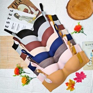 Bra Anti Melorot TALLY 1910 Tanpa Kawat 1/2 Cup Bahan Seamless 34-40 Cup C Tali Bisa Lepas BraKemben