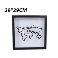29cm*29cm Ticket Storage Box Adventure Archive Boxes Map Storage Frame Ins Wood Pattern Certificate 