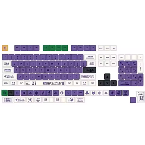 E-evangelion V-eva A-genesis EVANGELION-01 Theme Keycaps Full Set for Mechanical Keyboard DIY Key Ca