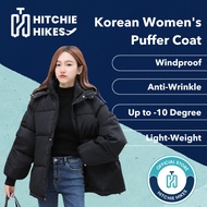 Hitchie Korean Woman Padded Winter Down Jacket Fleece Baju Sejuk Tebal Parka Windproof 冬天外套羽绒服女