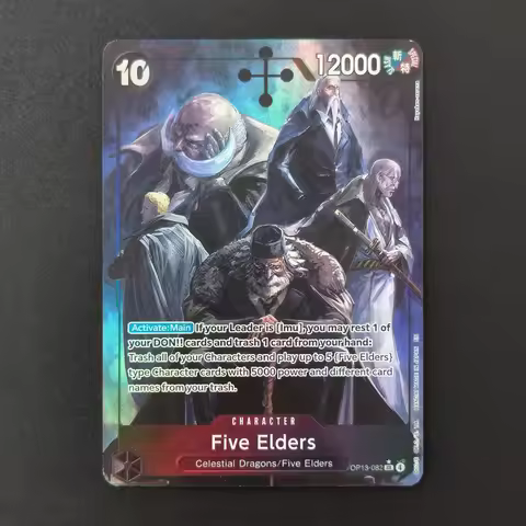 One Piece Proxy Card Holo OP13-082 SR Five Elders English TCG Collection Anime Card