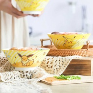 Shunxiang Cute Colorful Pikachu Cute Cartoon Ceramic Bowl 25cm Hat Bowl Soup Bowl Instant Noodle Bow