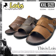Top Class Men’s Big Size XXL Aero-cushioning Slip On Leather Sandals Sandal Lelaki Kulit Asli Lois B