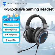 Machenike GX11 Pro Wired Gaming Headset with Microphone 7.1 Surround Sound 50mm Dynamic Driver FPS E