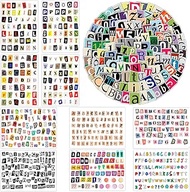 833Pcs Alphabet Letter Stickers, Magazine Number Stickers for Scrapbooking Supplies, Notebook, Class