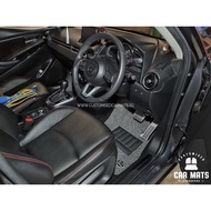 Mazda 2 (Sedan-Hatchback) (2015 to Present) (DJ) Basic Drips™ Car Mats - Carpet - Floor Mat - Carmat