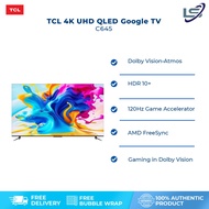 [FREE SHIPPING]TCL 50"/55"/65"/75"/85" 4K UHD QLED Google TV | 50C645/55C645/65C645/75C645/85C645 | 120Hz | Dolby Vision
