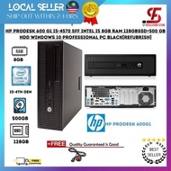 HP ProDesk 600 G1 i5-4570 SFF Intel i5 8GB RAM 256GBSSD+500 GB HDD Windows 10 Professional PC Black[