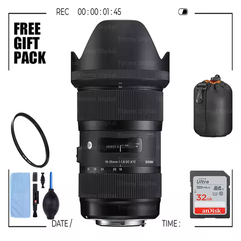 Sigma 18-35mm F1.8 DC HSM Art Lens APS-C Format Wide Angle Zoom 18-35mm F1.8 Lens for Canon Mount or