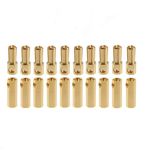 2/5/10Pairs Gold Plated 5.5mm Banana Plug Bullet Male Female Connector for RC Lipo Battery ESC Motor