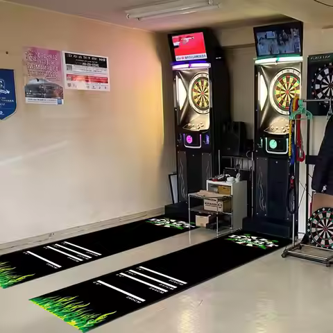 new Darts Mat Non-slip Protective Pad Shock Absorbing With 4 Throw Distances 300x34cm Dart Carpet Ru