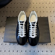 Dries Van Noten Eel Pattern Retro Wrinkled German Training Shoes Women Sports Casual Lace-Up Forrest